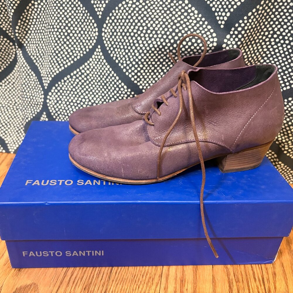 Fausto Santini Italian Leather Ankle Boots | Lace-Up Booties | EU 37 / US 6.5